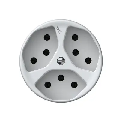 Presa origin 3×tipo 13 1×S 10A 230V 60×60mm bianco 