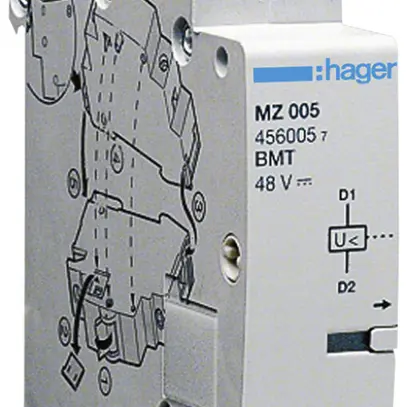 Scaricatore di sovratensione Hager 48V DC raccordo a vite 