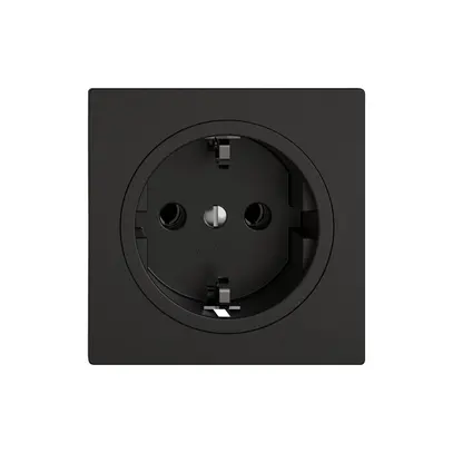 Presa EDIZIO.liv SNAPFIX® SCHUKO 16A 230V 60×60mm nero 