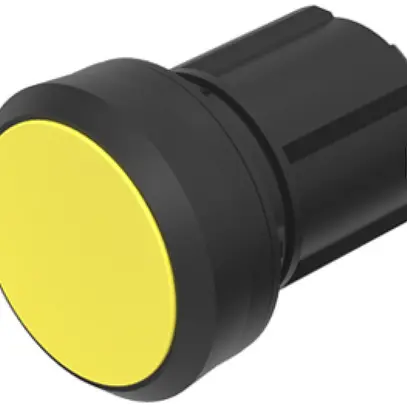 EB-Druckschalter EAO45, R, gelb Ring schwarz bündig 