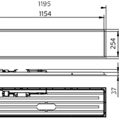 Luminaire panneau LED CoreLine 26W 3600lm 840 IP20/44 DALI 1195×295 bc 