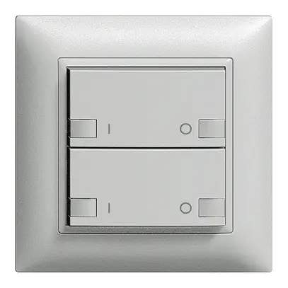Poussoir ENC ZEP 2c/2t ON-OFF station centrale EDIZIOdue silver 