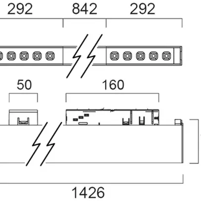 Proiettore LED Sylvania RAXA 23W 1900lm 940 60° AD3PH 1426mm bianco 