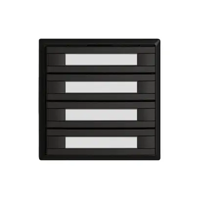 Poussoir KNX RGB EDIZIO.liv SNAPFIX® capteur temp.s.LED étiqu.4× comm.2T no 