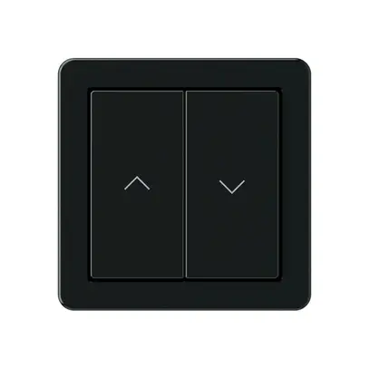 Poussoir pour stores KNX Hager BA basico A double 58×58mm noir 