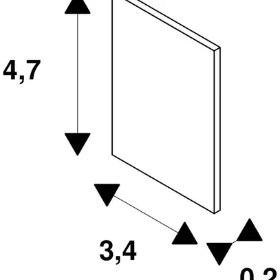 Cappa terminale SLV 48V TRACK materia sintetica 34×2×47mm bianco 