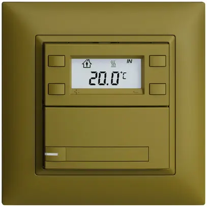 UP-RTH-Taster KNX 1-fach EDIZIOdue FMI olive, mit Papier+LED RGB 