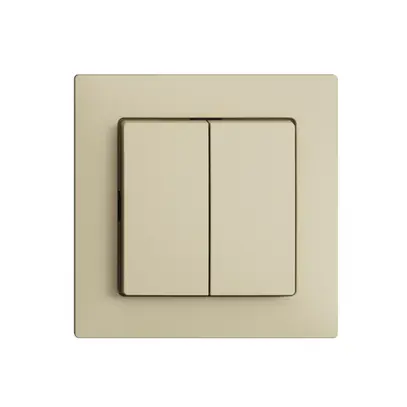 Kit frontale EDIZIOdue vanille 60×60mm bottone doppio 