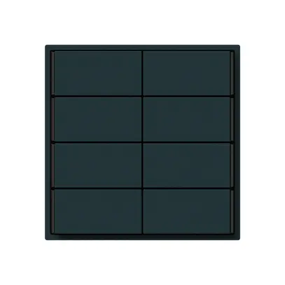 Poussoir KNX KAL 8×touches 8×points actionnables LED noir 