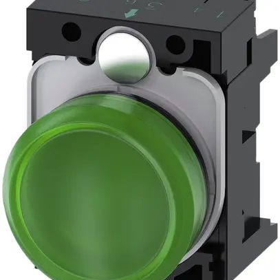 Leuchtmelder Siemens SIRIUS ACT m.Halter+LED 24VUC grün Kunststoff 