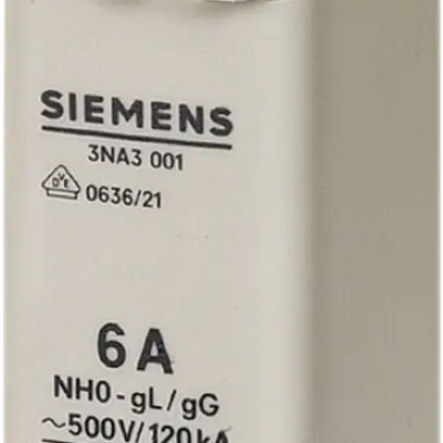 Fusibile HPC Siemens SENTRON 3NA DIN-0 80A gG, indicatore frontale 