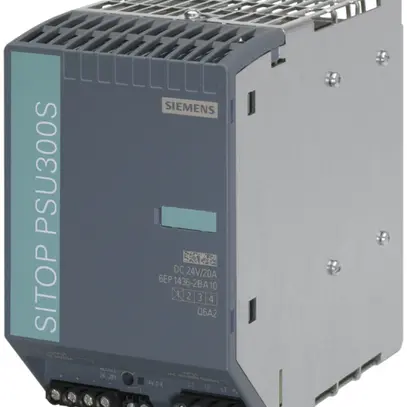 Alimentazione Siemens SITOP PSU300S, IN:400…500VAC, OUT:24VDC/20A 