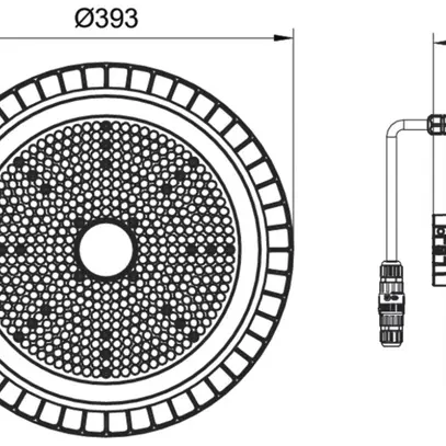 Projecteur de salle LED CoreLine BY122P 157W 25000lm 4000K IP65 WB gris 
