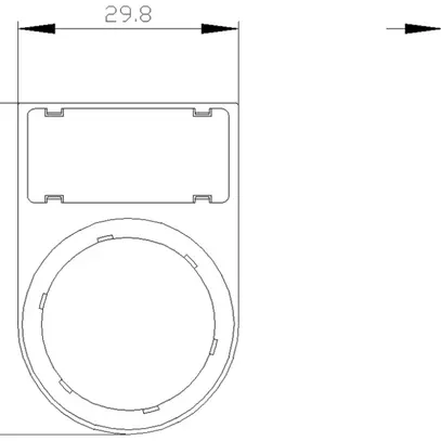 Portatarghetta Siemens SIRIUS ACT per targhetta d.marcatura 12.5×27mm scattabile 