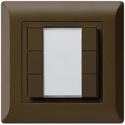 Poussoir multifonction ENC kallysto.line KNX RF 6× brun 
