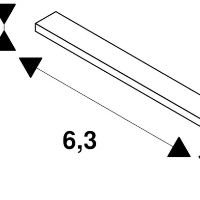 Renforce SLV 48V TRACK acier 63×7.6×2.5mm gris 