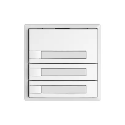 Poussoir universel EDIZIO.liv UNI SNAPFIX® 12…48V s.LED 3× comm.1T étiqu.bc 