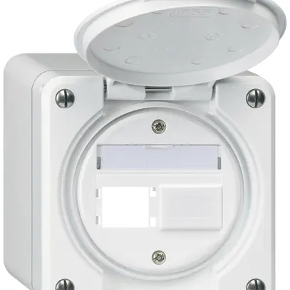 Kit di montaggio AP robusto IP55 uscita frontale per 2×R&M bianco 