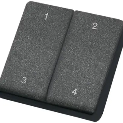 Télécommande mini RF Éltako noir 1…4, pour porte-clés FMH4S 