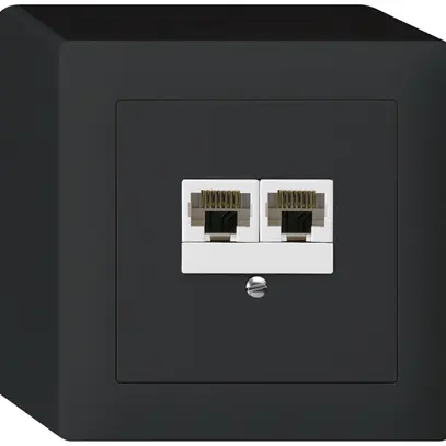Scatola AP kallysto 2×RJ45u separato nero 