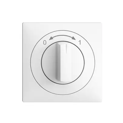 Contatto rotativo INC 0<-->1 EDIZIOdue bianco con manopola 