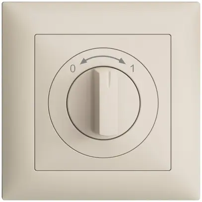 Frontset EDIZIOdue 0<->1 crema 88×88mm für Drehschalter 