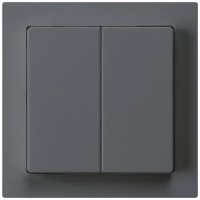 Kit frontal kallysto 60×60 anthracite pour interrupteur avec bouton double 