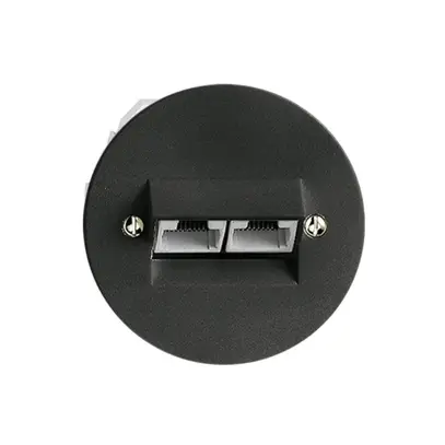 Presa INC 2×RJ45/u 8P sep. nero ITplus P 58mm 