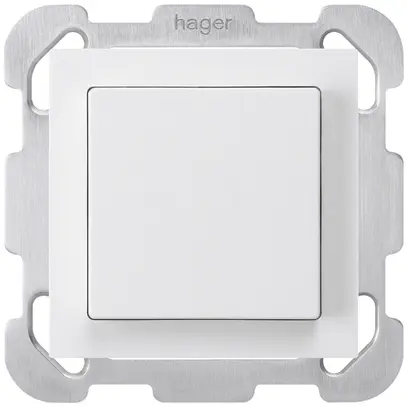 Interrupteur ENC kallysto 6/1L blanc avec plaque de fixation 