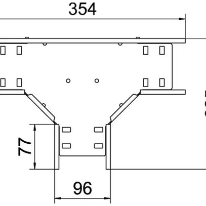 T-Stück BET RT 110×100mm Edelstahl A2 blank 