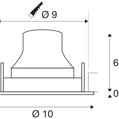 Downlight LED INC SLV NUMINOS MOVE S, 8.6W 250mA 730lm 4000K 40° bc/no 