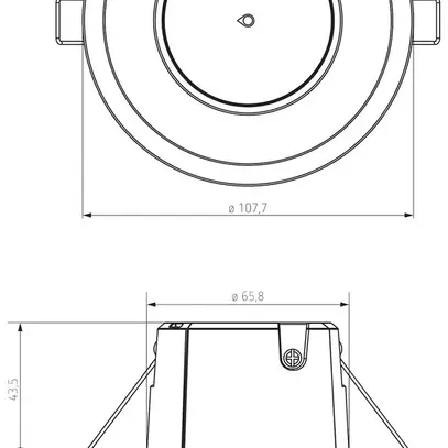 Rilevatore d.presenza INC/INS Theben LUXA 104 S360-200-24 DE UP WH, bianco 