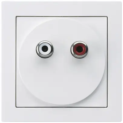 Anschlussdose kallysto A Audio RCA weiss 