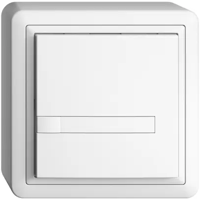 Pulsante AP KNX 1×EDIZIOdue bianco RGB senza LED con inserto carta 