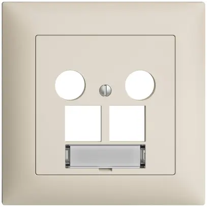 Kit di copertura ENC Edue FMI, p.presa multimedia EASYNET, p.2×RJ45 S-One, crema 