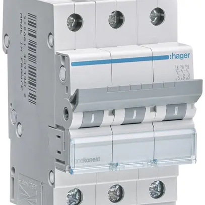 Disgiuntore Hager MCB 3P 415V tipo C 16A Icn 6kA 3UM 