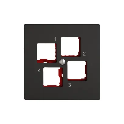 Kit de montage EDIZIO.liv EASYNET S-One SNAPFIX® droit 4×RJ45 no 