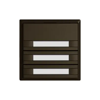 Poussoir KNX RGB EDIZIO.liv SNAPFIX® capteur temp.s.LED étiqu.6× comm.1T br 