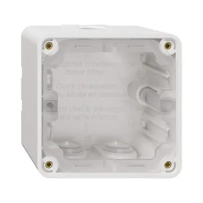 Parte inferiore dell'alloggiamento NAP NEVO, 1×1, c.guarn., H=54mm, 87×87mm, bi 