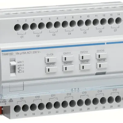 Modulo di uscita AMD KNX Hager easy 16A C carico 16× 