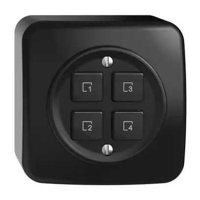 Poussoir scène AP 4 scènes/4T WLAN Sdue Wiser noir 