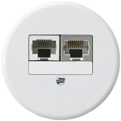 Inserto per scatola INC basico 2×RJ45s+u separato bianco 