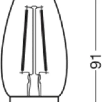 LED-Lampe LEDVANCE CLASSIC B B22d 1.8W 250lm 827 B10.5 klar Ø35×91mm 