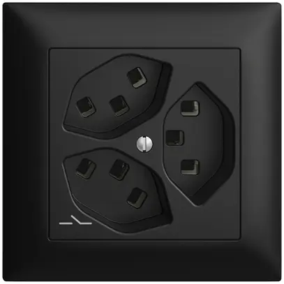 Presa INC 3×T23 Feller EDIZIOdue FMI, 1×separato, morsetti a innesto, nero 