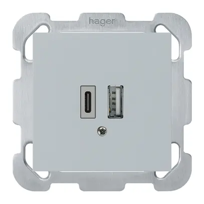 Prise de charge USB ENC kallysto 18W PD 1×type A 1×type C a.plaque fix. grc 