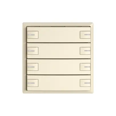 Poussoir KNX RGB EDIZIO.liv SNAPFIX® capteur temp.RGB-LED 4× comm.2T cr 