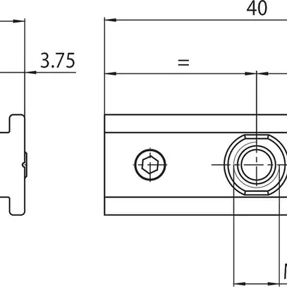 Supporto per sospensione Sylvania Lytespan ROUND 40×13×22mm alluminio nero 