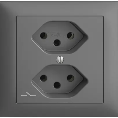 Presa INS EDIZIOdue 2×T13 grigio scuro 1×S 