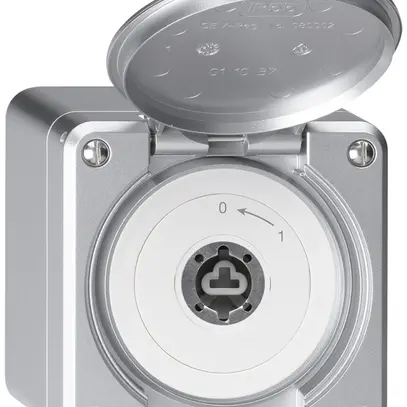 Contact pivotant à clé AP robusto IP55 aluminium avec clapet sans cylindre 1P 