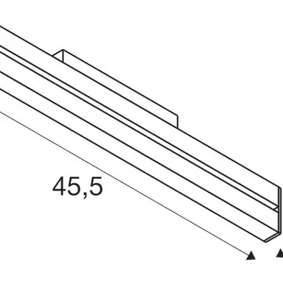 Spot LED SLV IN-LINE 46 14W 1250lm 940 35° DALI 48V AD 455×22mm blanc 